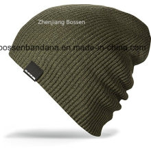 Fábrica de China OEM Produce Negro Acrylic tejidos caliente Slouchy Ski Hat